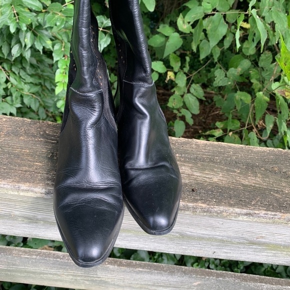 Vaneli Women’s Leather Black Boots Size 7AA - Picture 4 of 8